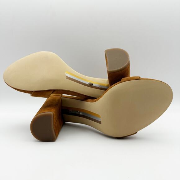 Sam Edelman Womens Yaro Ankle Strap Sandal Heel Size US 8.5 Brown Suede NIB - Picture 10 of 12